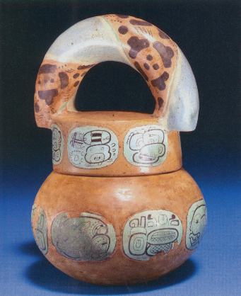 This 5th-century A.D. pot from a royal tomb at the Mata site of Rio Azul in Guatemala tested positive for chemical traces of cacao.